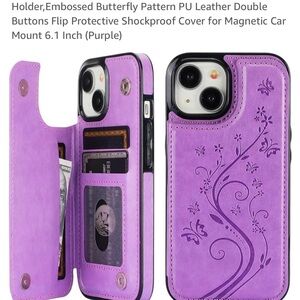 iPhone 15 case with wallet and card holder